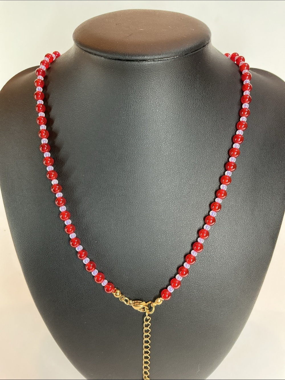 Mayamar Green Fish Pendant Necklace with Red & Purple Beads - Picture 10 of 11